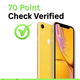 Refurby 70-point verification process for refurbished phones, ensuring every device is professionally tested and quality checked before sale.