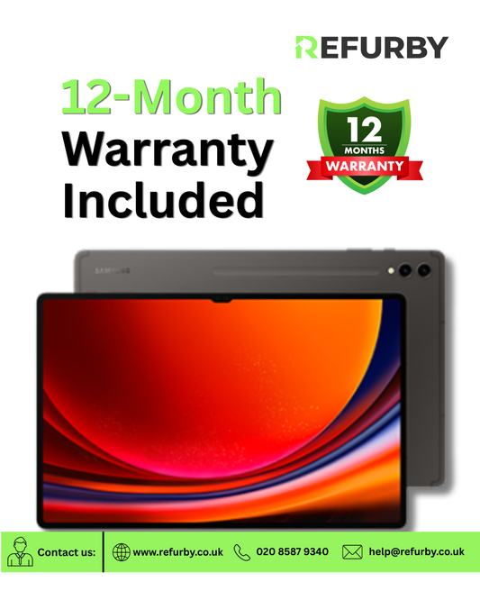 Refurby 12-month warranty included on refurbished phones, tablets and technology devices for complete customer confidence and peace of mind.