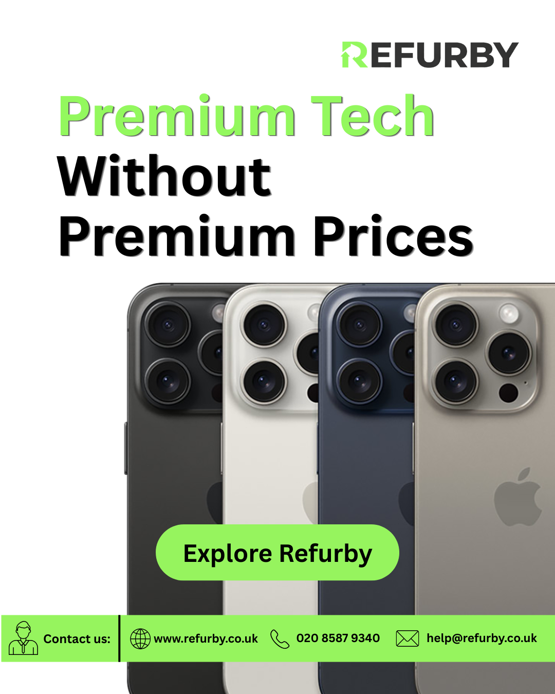 Refurby premium refurbished smartphones offering flagship technology and premium devices at affordable prices in the UK.