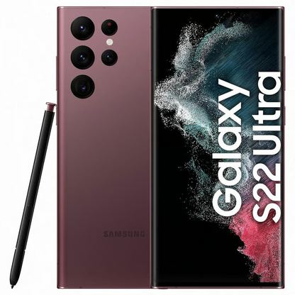 SAMSUNG S22 ULTRA 5G S908U1 BURGUNDY 128GB GRADE A image 0